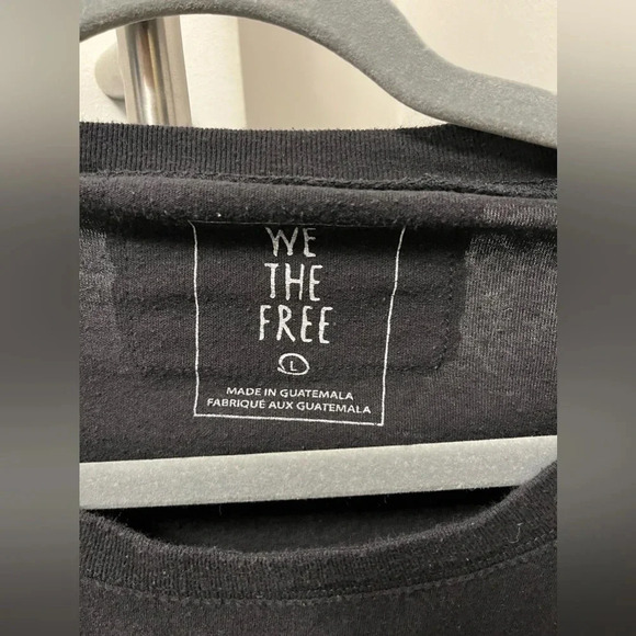 We The Free Women’s Black Long Sleeve Shirt Size L - Picture 3 of 3